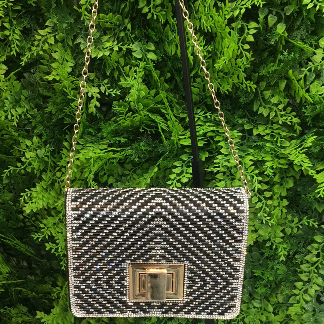 Black diamond glam purse