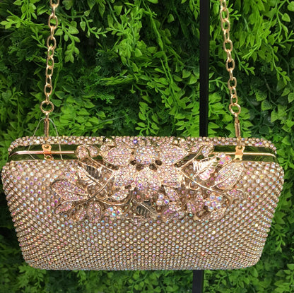 Rosegold Flowered purse