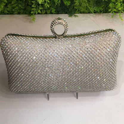 Silver sparkling purse