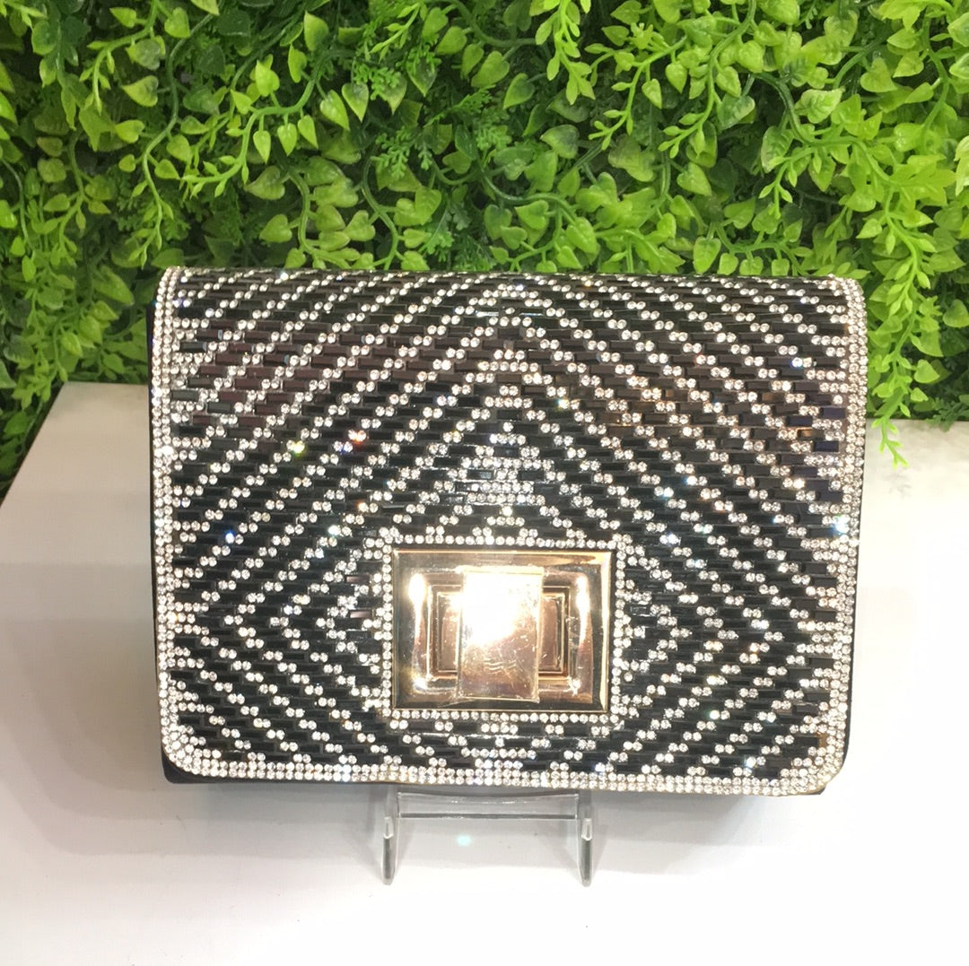 Black diamond glam purse